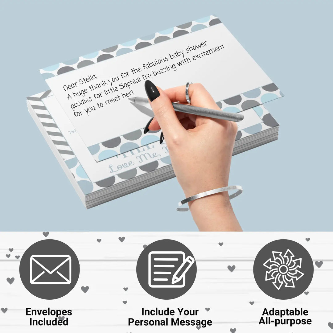 Elephant thank you cards for boys β prewritten notes with envelopes (pack of 25) - office product