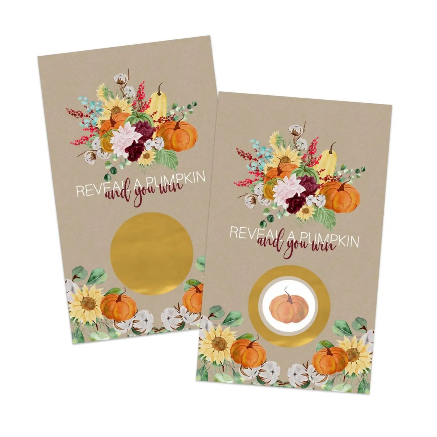 Harvesting pumpkin scratch off cards 30 pack - party games