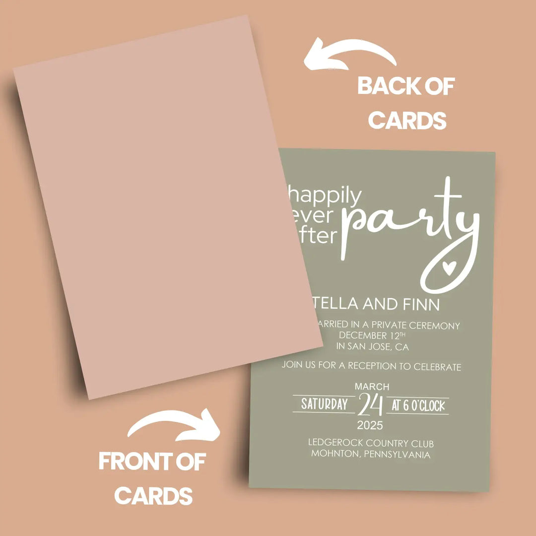 Canyon sunset collection personalized invitations - customizable details - usa made premium cardstock with white
