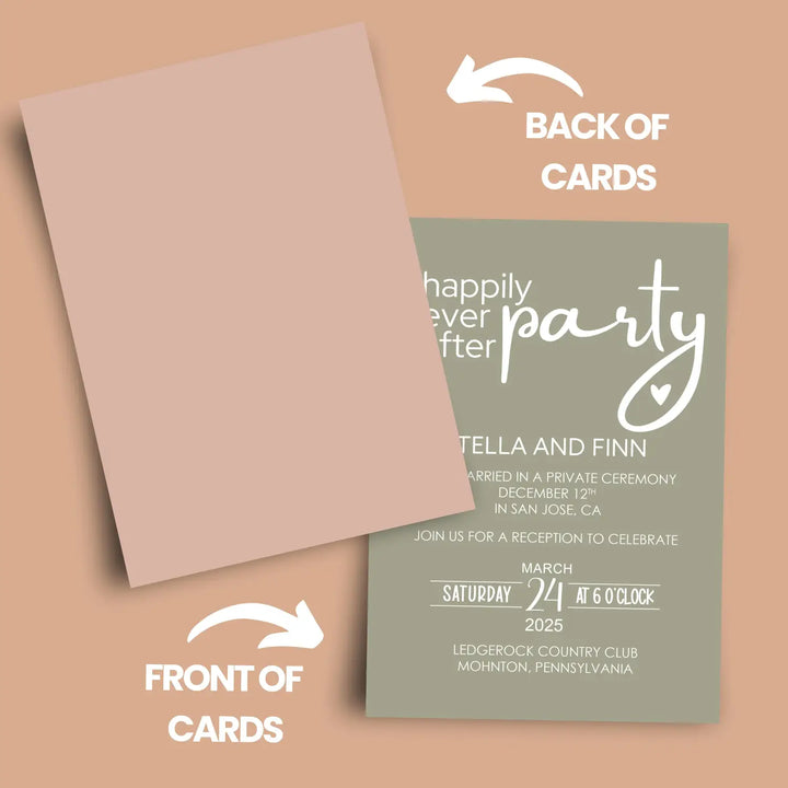 Canyon sunset collection personalized invitations - customizable details - usa made premium cardstock with white