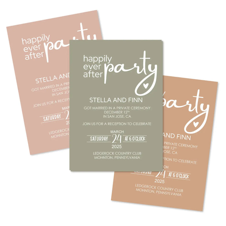 Canyon sunset collection personalized invitations - customizable details - usa made premium cardstock with white