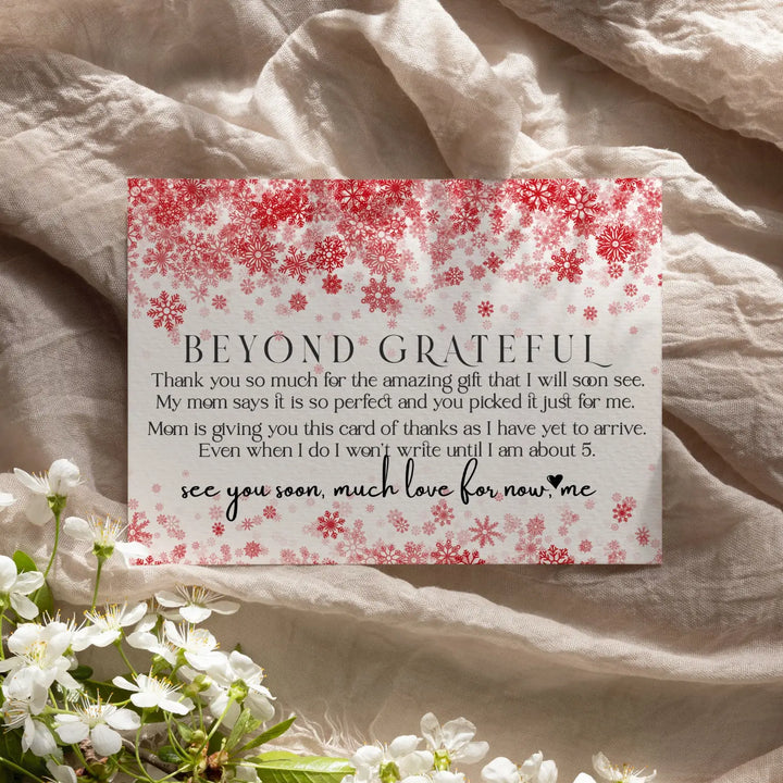 Christmas baby shower thank you cards β red notecards with envelopes (pack of 25) - office product