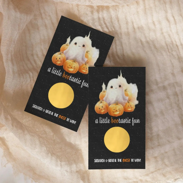 Little boo halloween scratch off cards 30 pack - pumpkin baby shower games boo-tastic favors - party