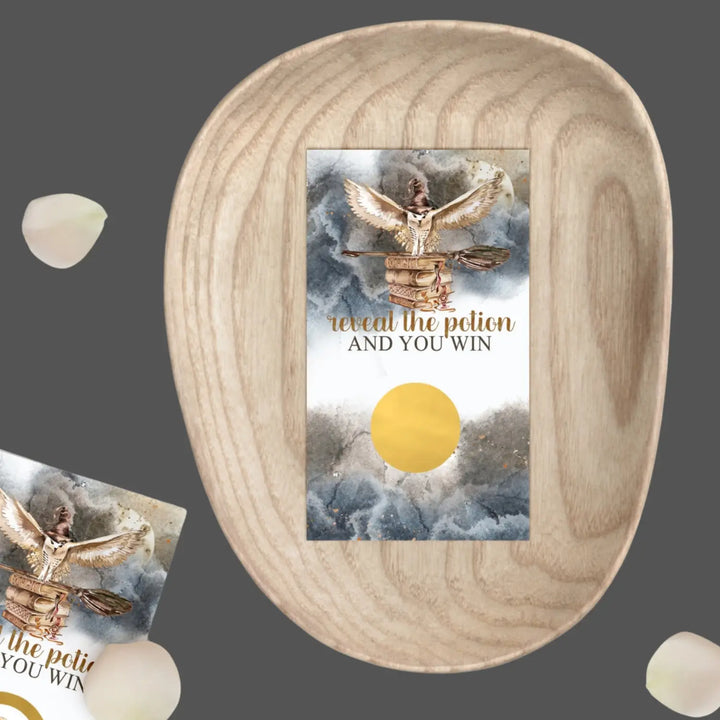 Magic owl scratch-off game cards: baby shower wedding halloween party favors & prize reveal activities - games