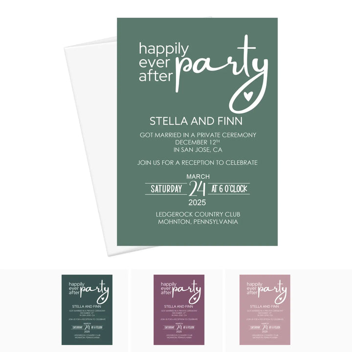 Huntress happily ever after invitations for wedding receptions - personalized