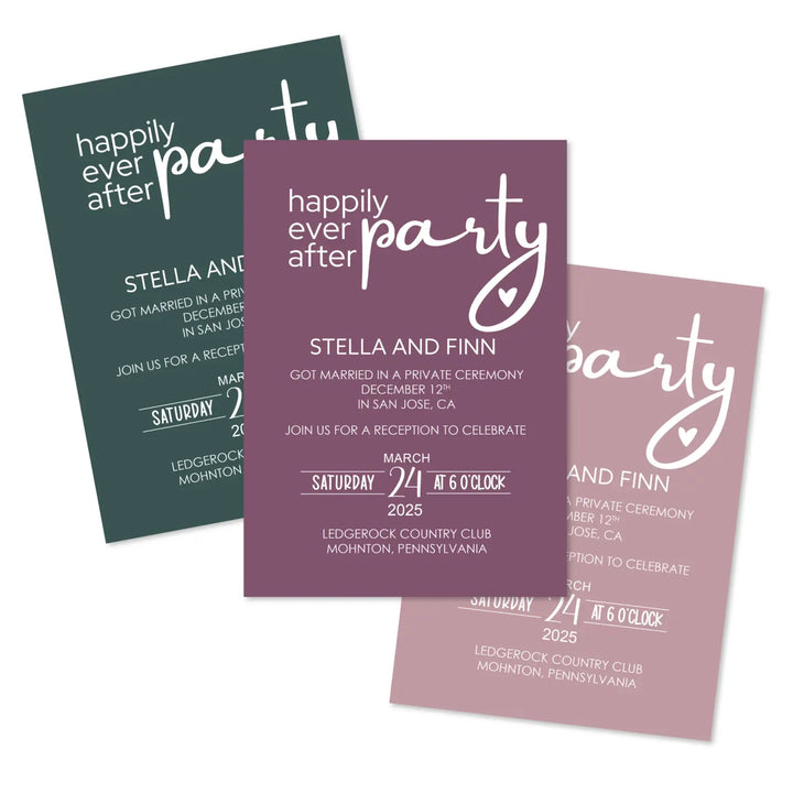 Huntress happily ever after invitations for wedding receptions - personalized