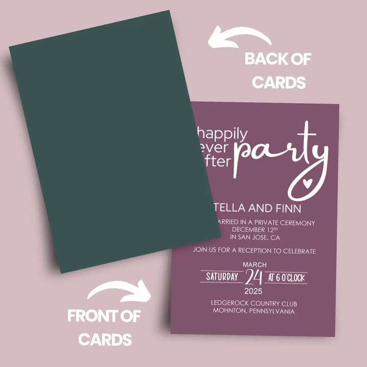 Huntress happily ever after invitations for wedding receptions - personalized