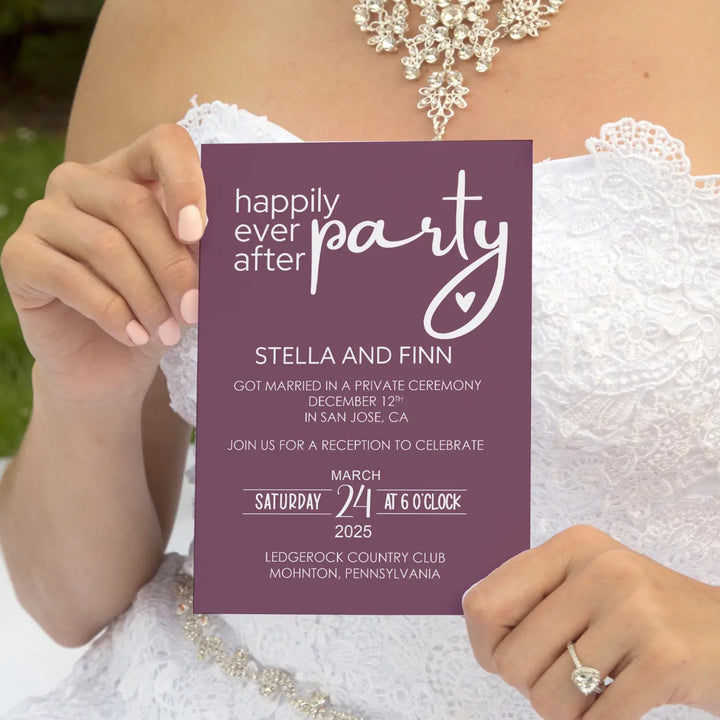 Huntress happily ever after invitations for wedding receptions - personalized
