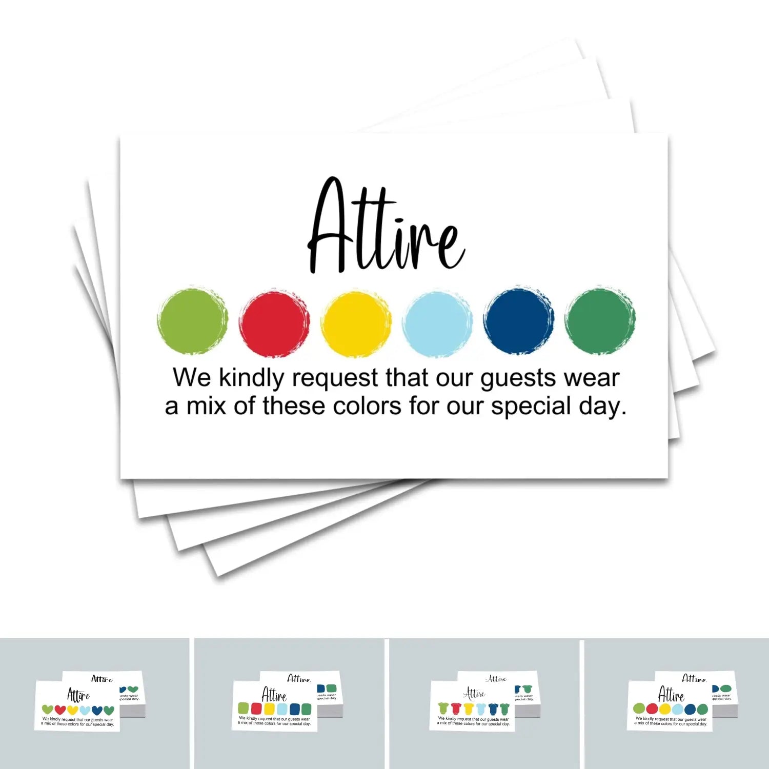 Perfect party planning: wedding color cards & dress code guides mid summer collection - invitations