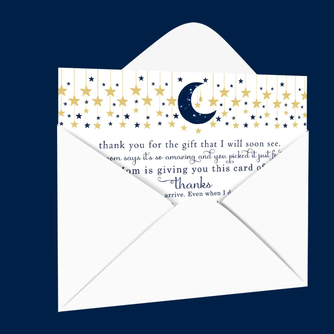 Twinkle little star thank you cards for boys β notecards with envelopes (pack of 25) - office product