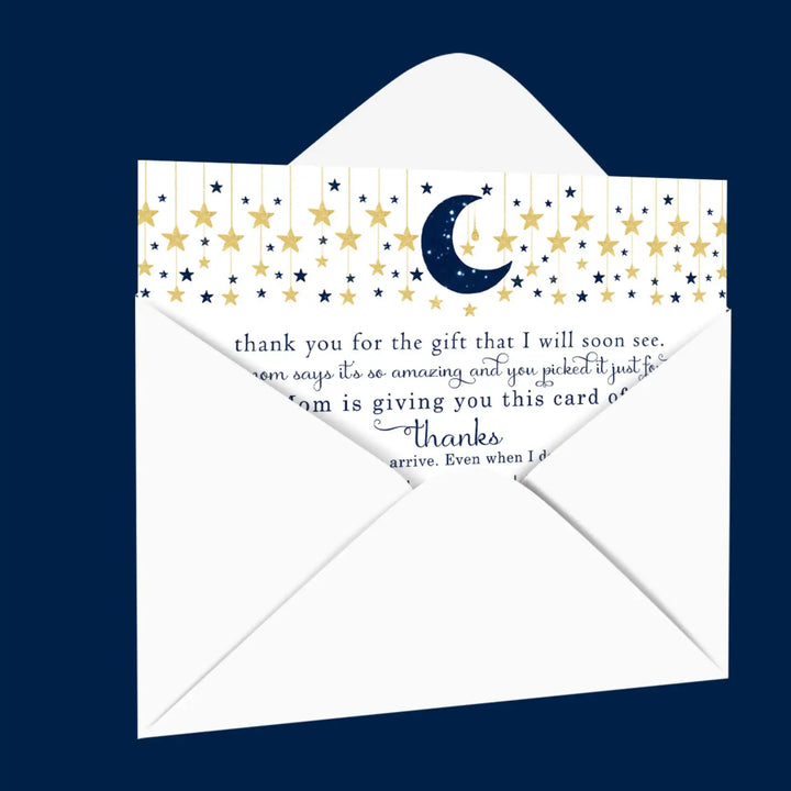 Twinkle little star thank you cards for boys β notecards with envelopes (pack of 25) - office product