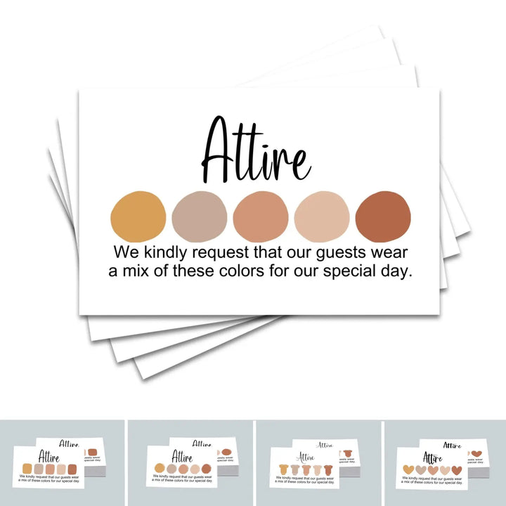 Tuscan sunset customizable party attire cards (sets of 100) - invitations