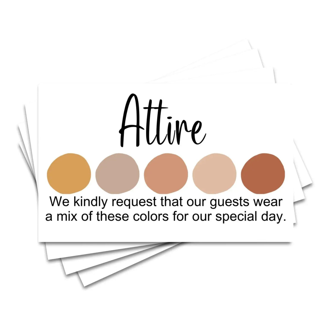 Tuscan sunset customizable party attire cards (sets of 100) - invitations