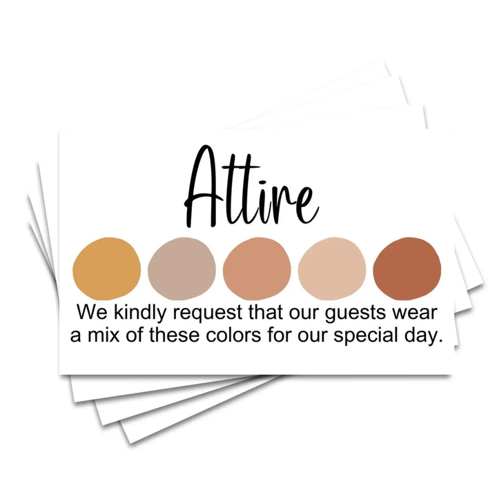 Tuscan sunset customizable party attire cards (sets of 100) - invitations