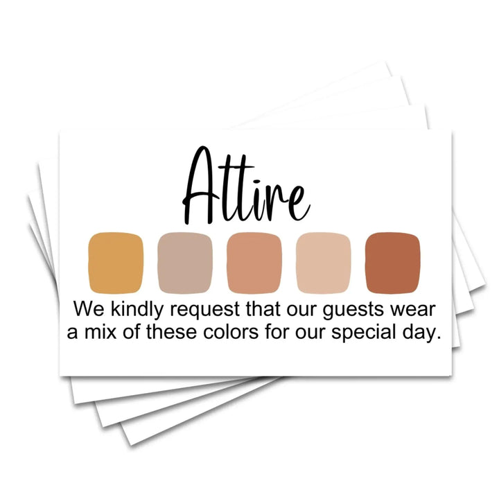 Tuscan sunset customizable party attire cards (sets of 100) - invitations