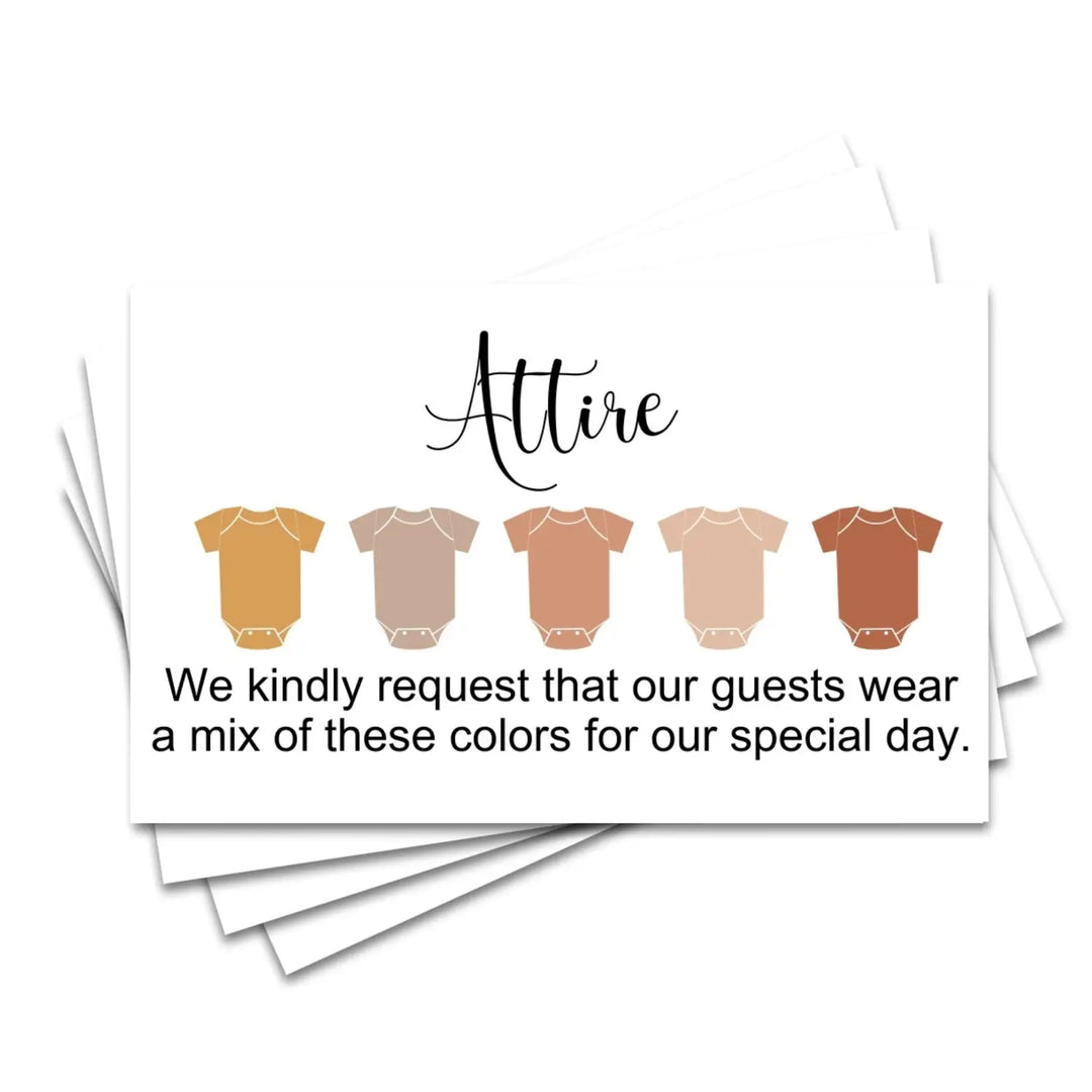 Tuscan sunset customizable party attire cards (sets of 100) - invitations