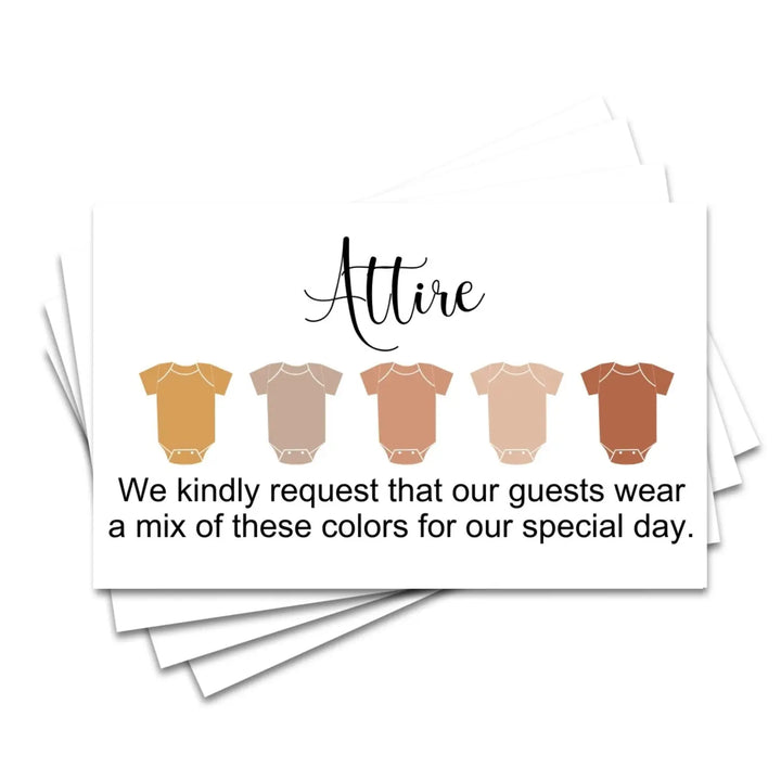 Tuscan sunset customizable party attire cards (sets of 100) - invitations