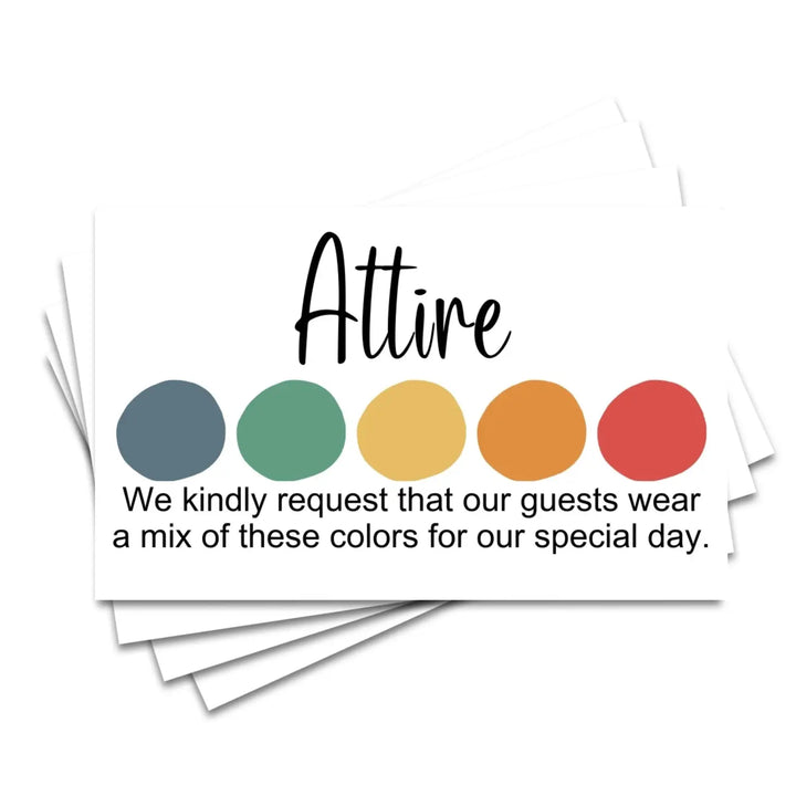 Retro vibes customizable party attire cards (sets of 100) - invitations