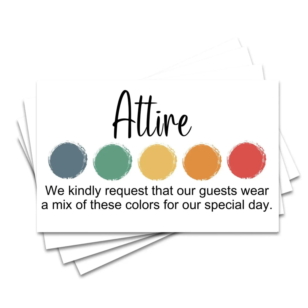 Retro vibes customizable party attire cards (sets of 100) - invitations