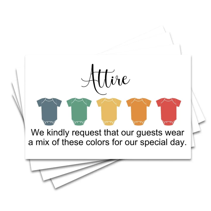Retro vibes customizable party attire cards (sets of 100) - invitations