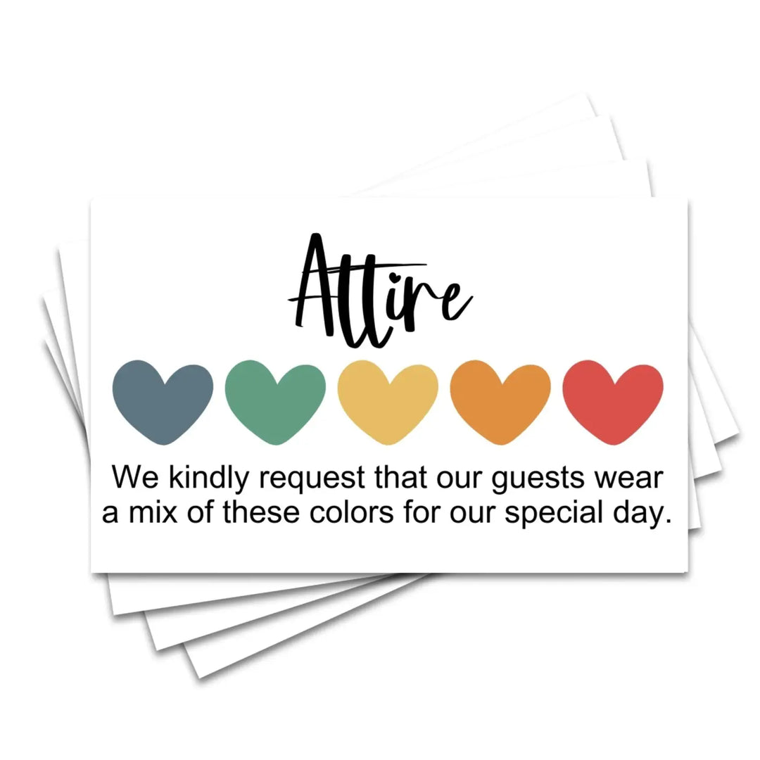 Retro vibes customizable party attire cards (sets of 100) - invitations