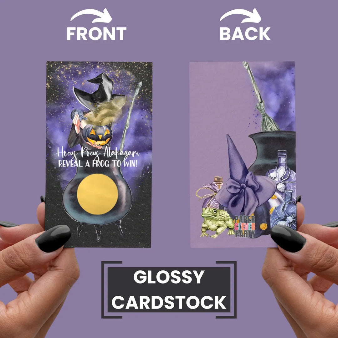 Halloween cauldron scratch off game cards 30 pack for spooky celebrations witchy baby showers haunted weddings - party