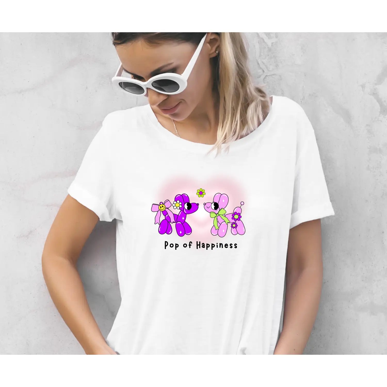 Balloon animal graphic unisex tee pop of happiness t-shirt stand out gift shirt vibrant design top comfortable casual