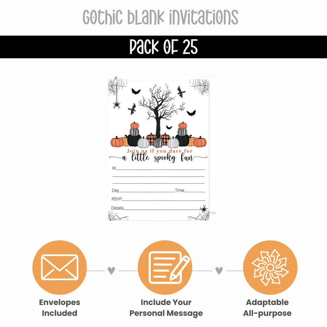 Bewitched halloween invitations - 25ct versatile 5x7