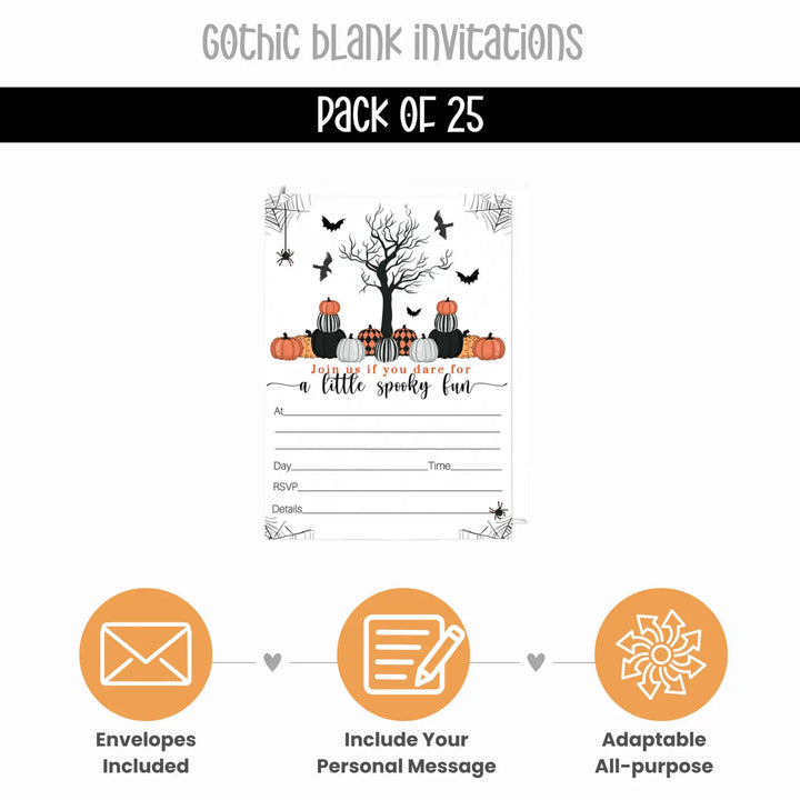 Bewitched halloween invitations - 25ct versatile 5x7