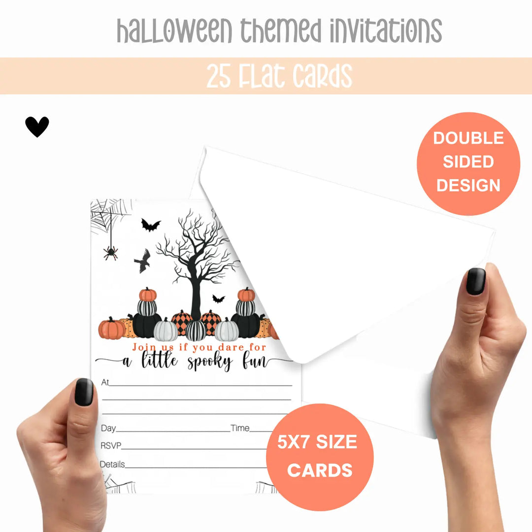 Bewitched halloween invitations - 25ct versatile 5x7