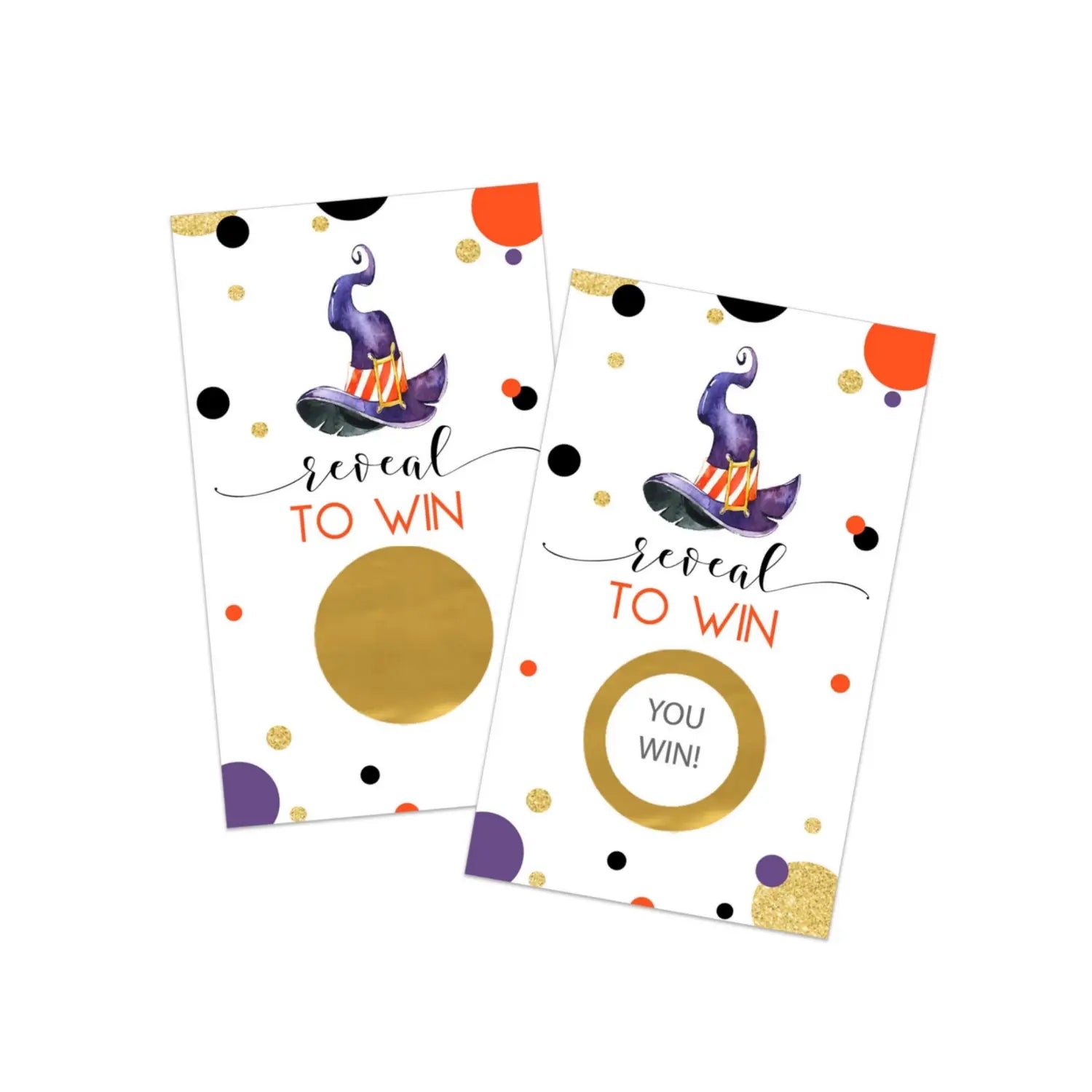 Bewitching scratch off cards (28 pack) halloween party games for pumpkin baby shower raffle tickets drawing prizes