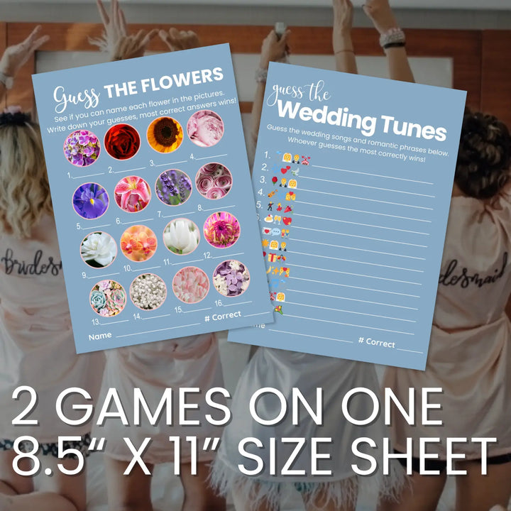 Blue bridal shower game bundle - instant download of 4 fun wedding games with answer keys (copy) - party