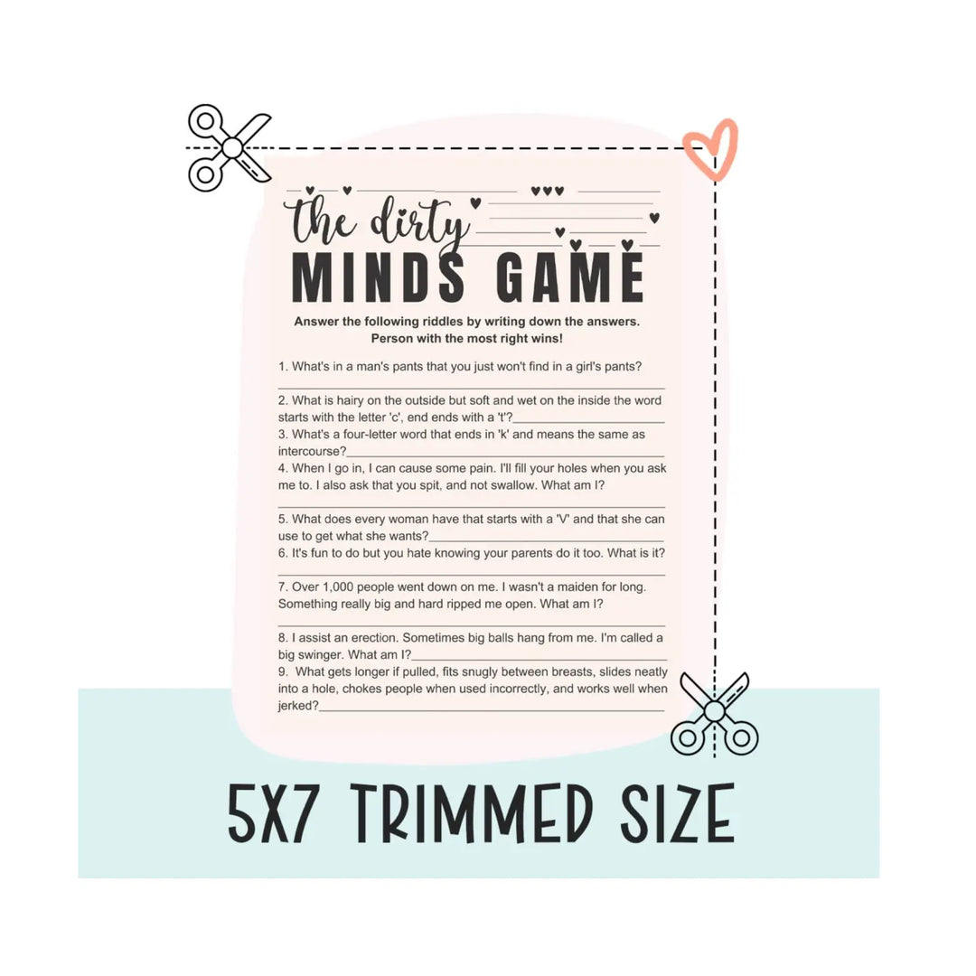 Bohemian bliss dirty or clean minds trivia - printable hilarious adult party game - games