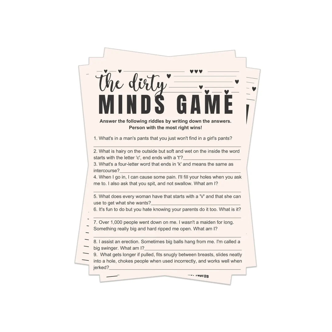 Bohemian bliss dirty or clean minds trivia - printable hilarious adult party game - games
