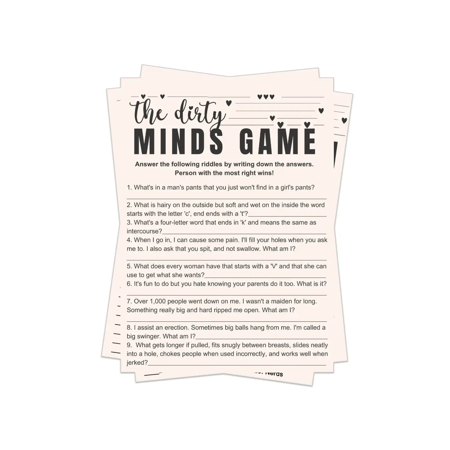 Bohemian bliss dirty or clean minds trivia - printable hilarious adult party game - games