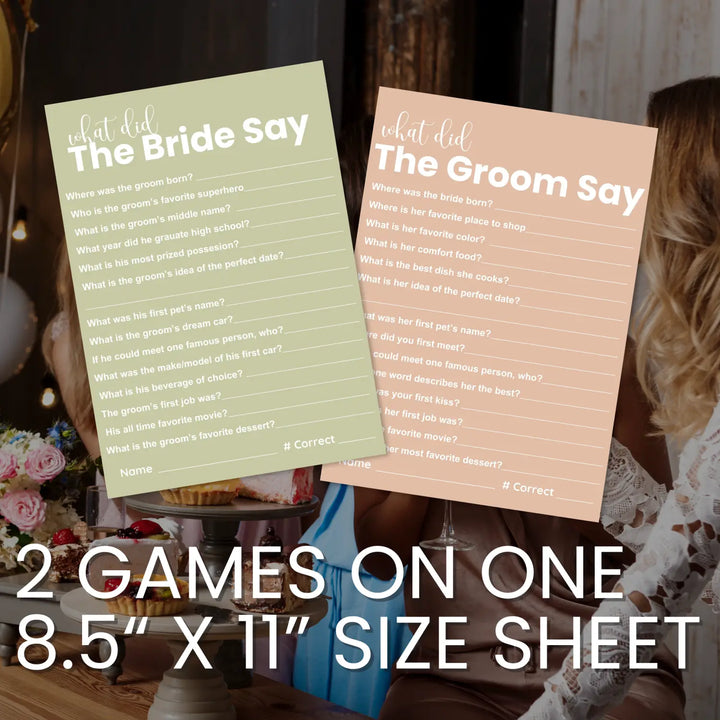 Boho sunset bridal shower game bundle - instant download of 4 fun wedding games for a trendy and relaxed bohemian