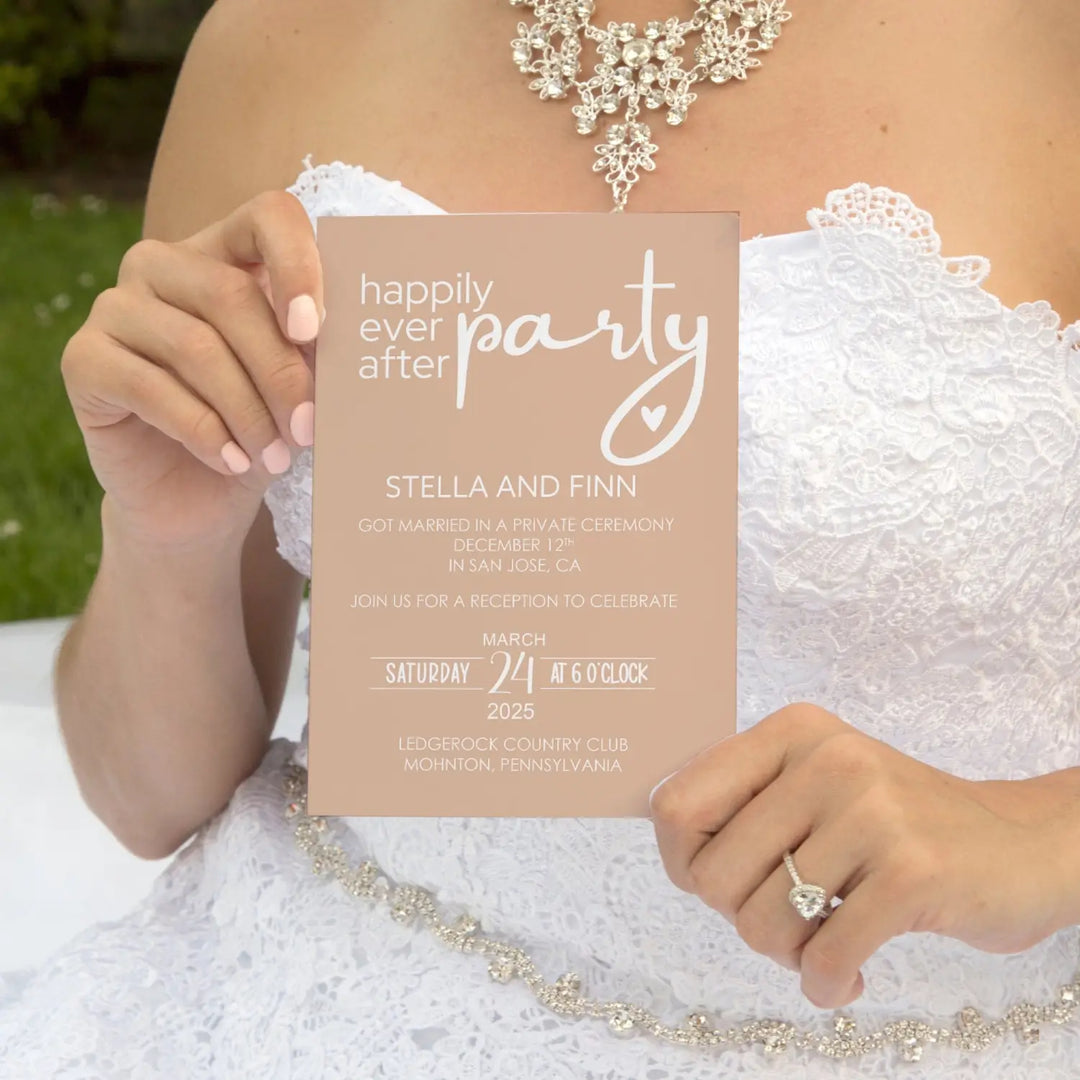 Boho sunset collection personalized invitations - customizable details - usa made premium cardstock with white envelopes