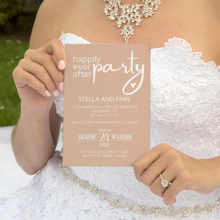 Boho sunset collection personalized invitations - customizable details - usa made premium cardstock with white envelopes