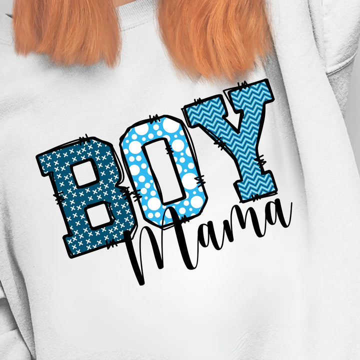 Boy mama crewneck sweatshirt cozy gift for moms cute parenting apparel mother’s day casual wear family gatherings