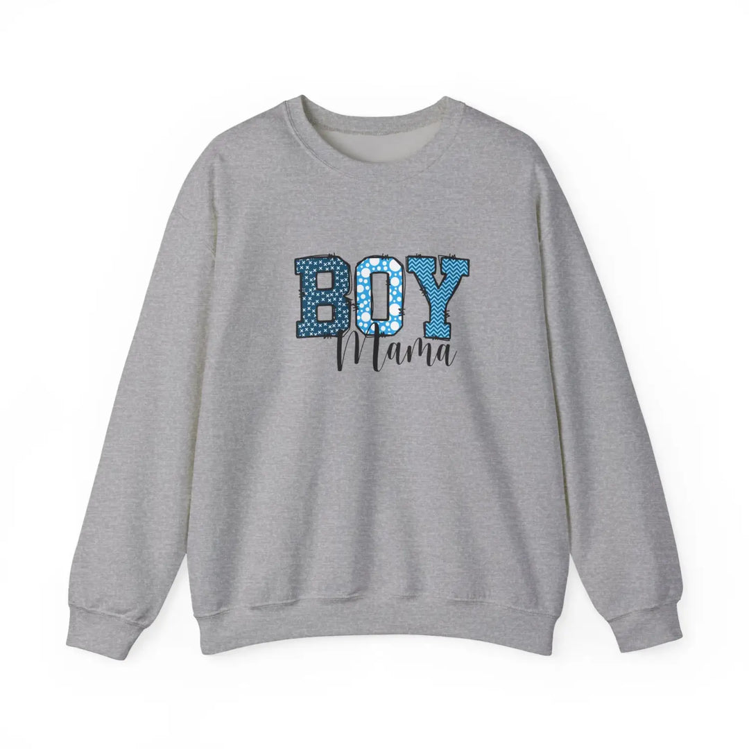 Boy mama crewneck sweatshirt cozy gift for moms cute parenting apparel mother’s day casual wear family gatherings