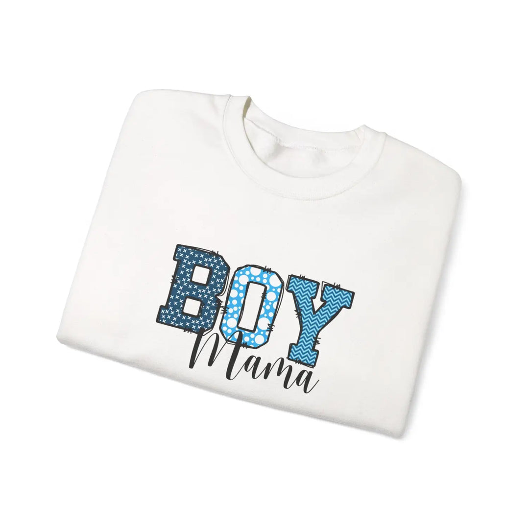 Boy mama crewneck sweatshirt cozy gift for moms cute parenting apparel mother’s day casual wear family gatherings
