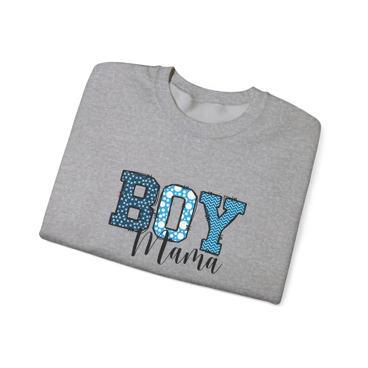 Boy mama crewneck sweatshirt cozy gift for moms cute parenting apparel mother’s day casual wear family gatherings