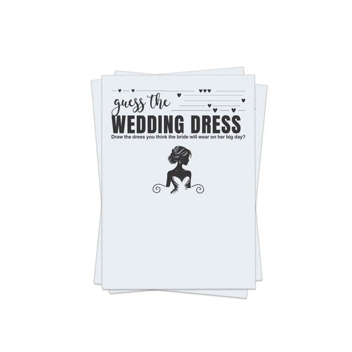 Bridal shower drawing game - sketch & guess - modern blue minimalist style - pdf instant download - party games