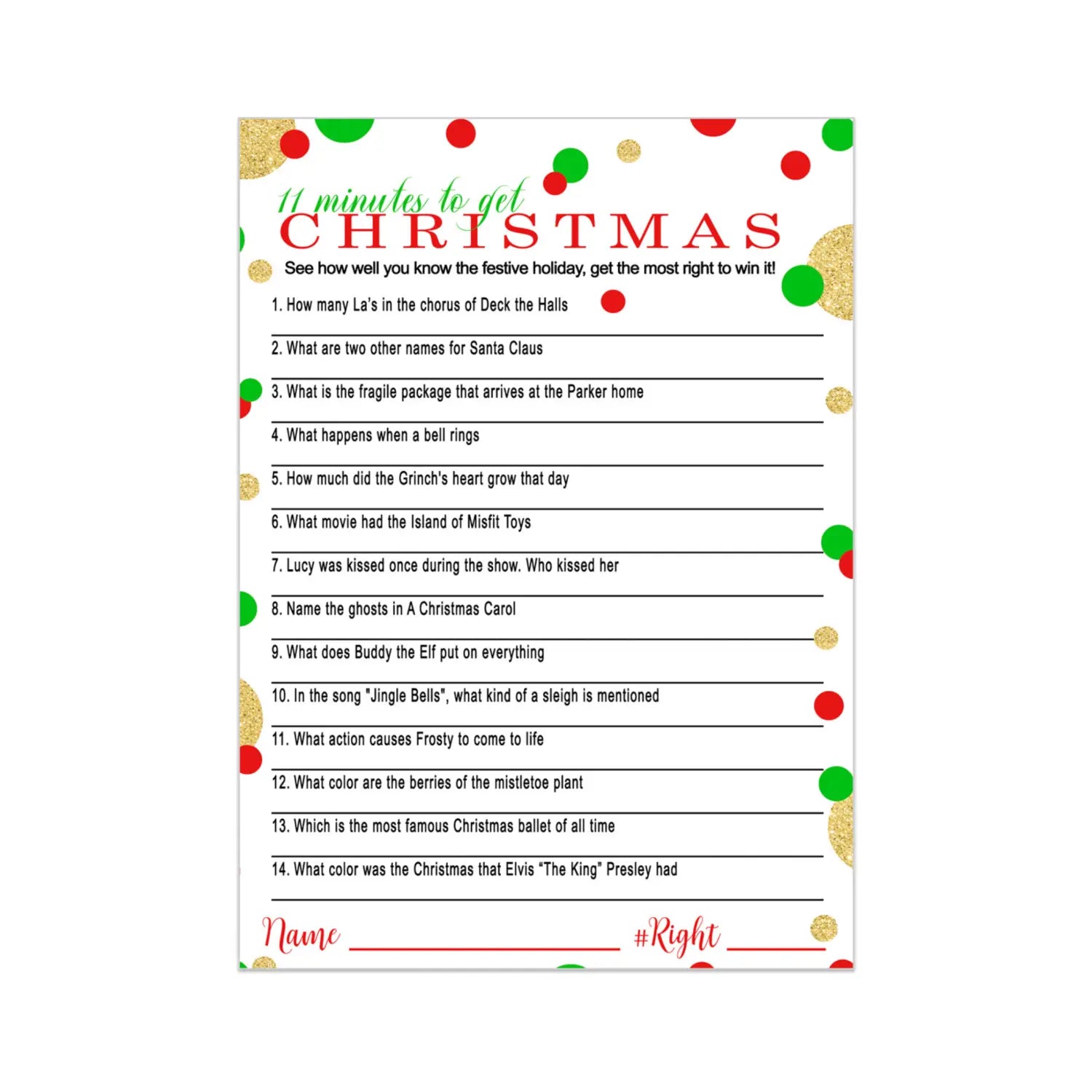Christmas trivia game fun party activity for adults office group thanksgiving holiday movie and song questions 25 guest