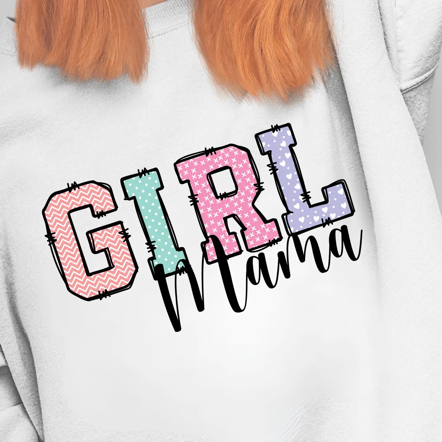 Girl mama crewneck sweatshirt cozy gift for moms cute parenting apparel mother’s day casual wear family gatherings baby