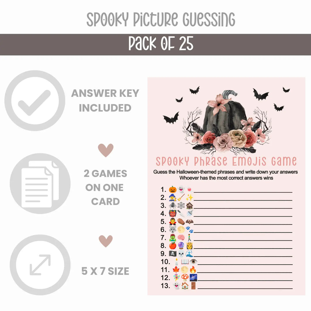 Gothic pumpkin halloween party game bundle 25 pack - games