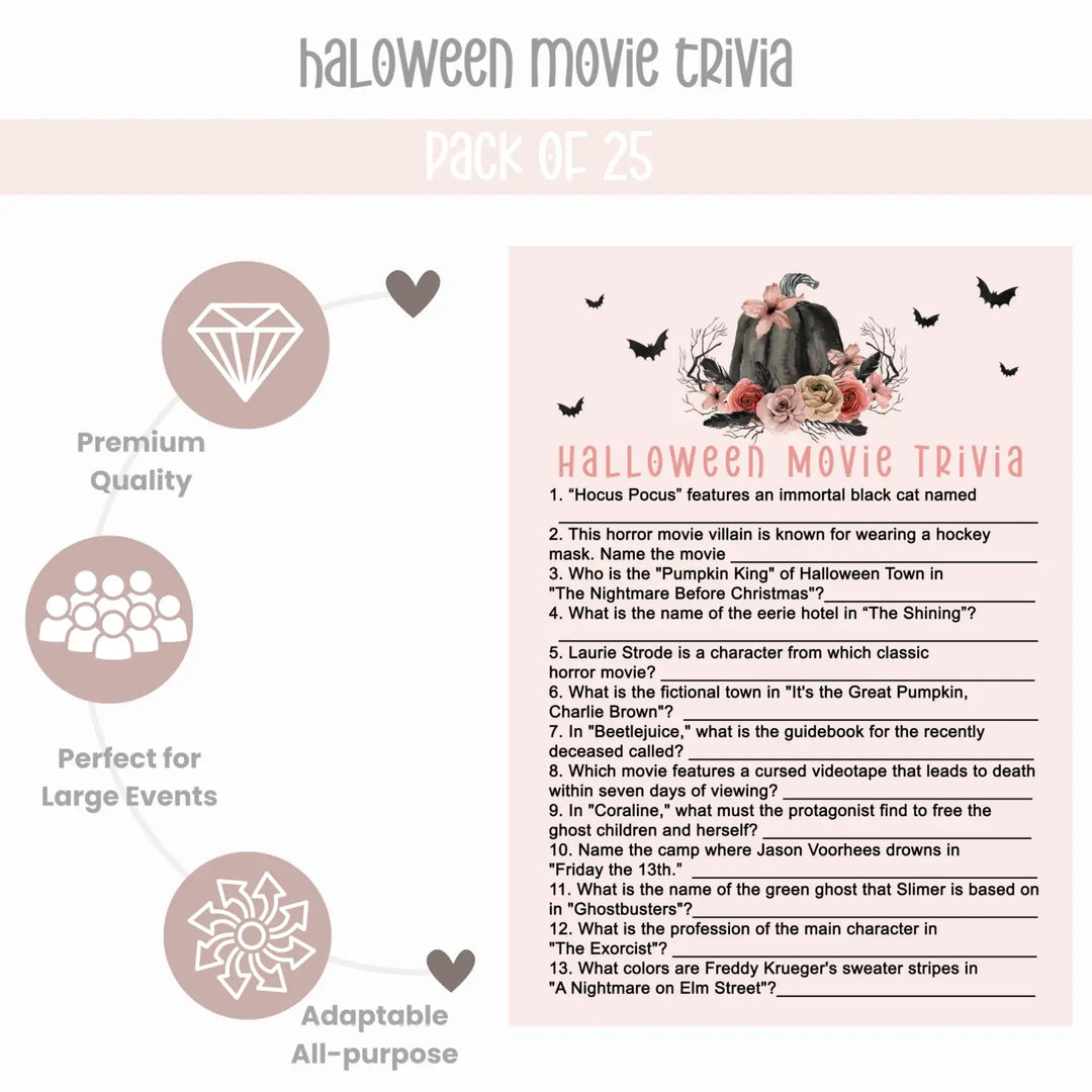 Gothic pumpkin halloween party game bundle 25 pack - games