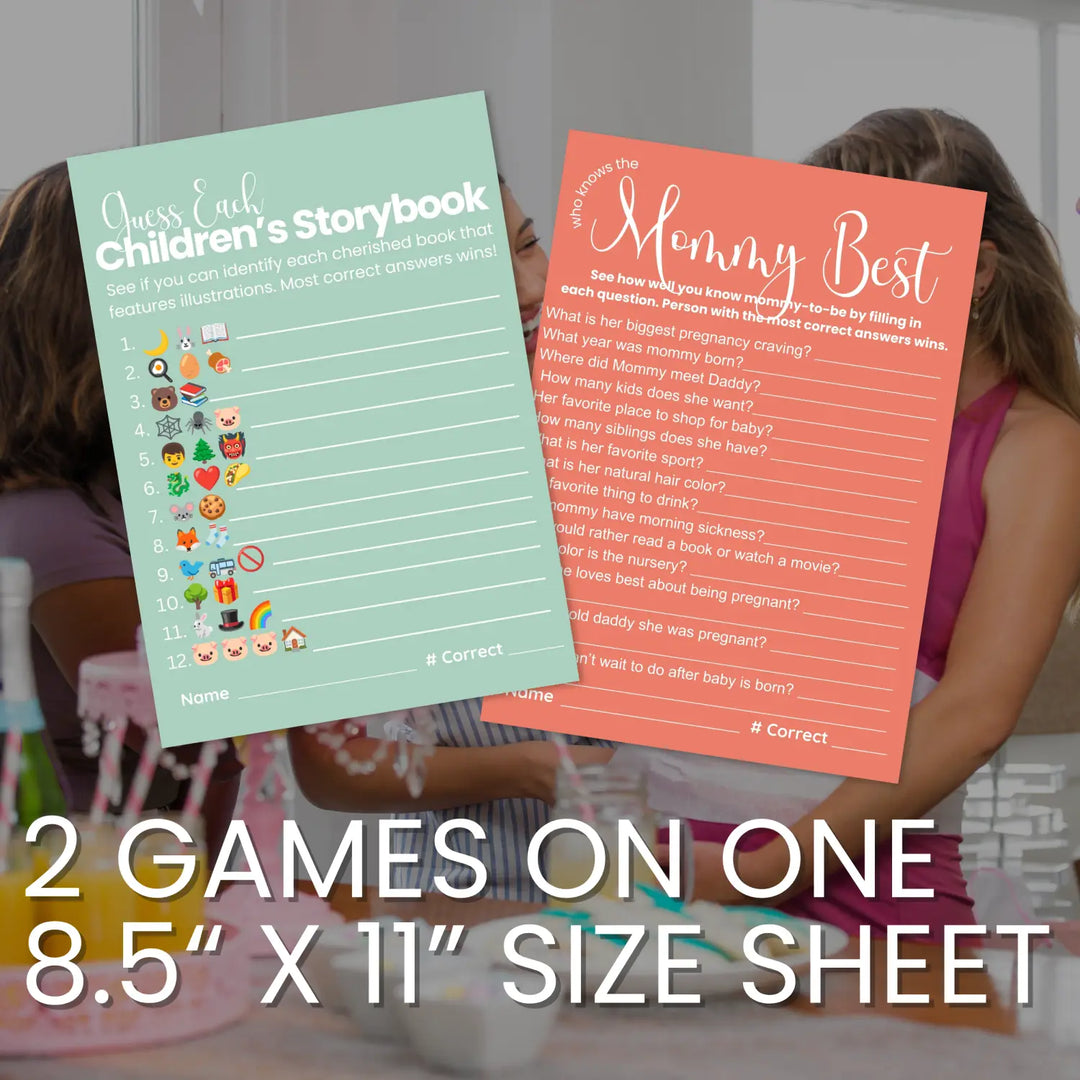 Printable baby shower game bundle - 4 fun games - instant download pdf himalayan collection - partry