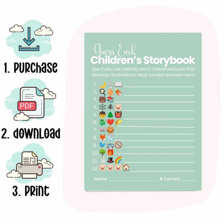 Printable baby shower game bundle - 4 fun games - instant download pdf himalayan collection - partry