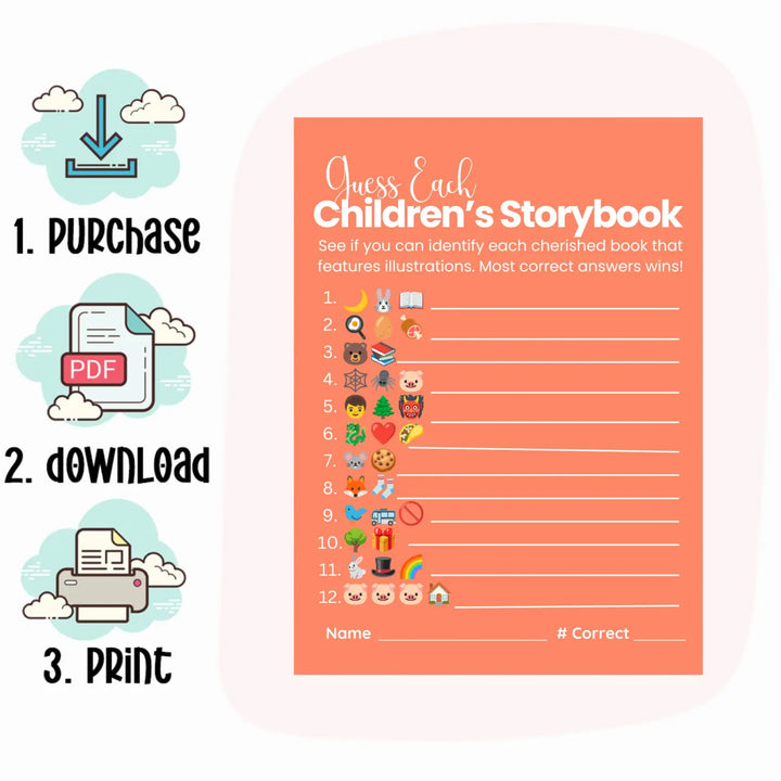 Printable baby shower game bundle hilarious activities - instant download pdf - signature collection - partry